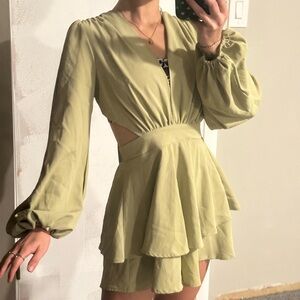 HYFVE Sage Green Long Sleeve Romper